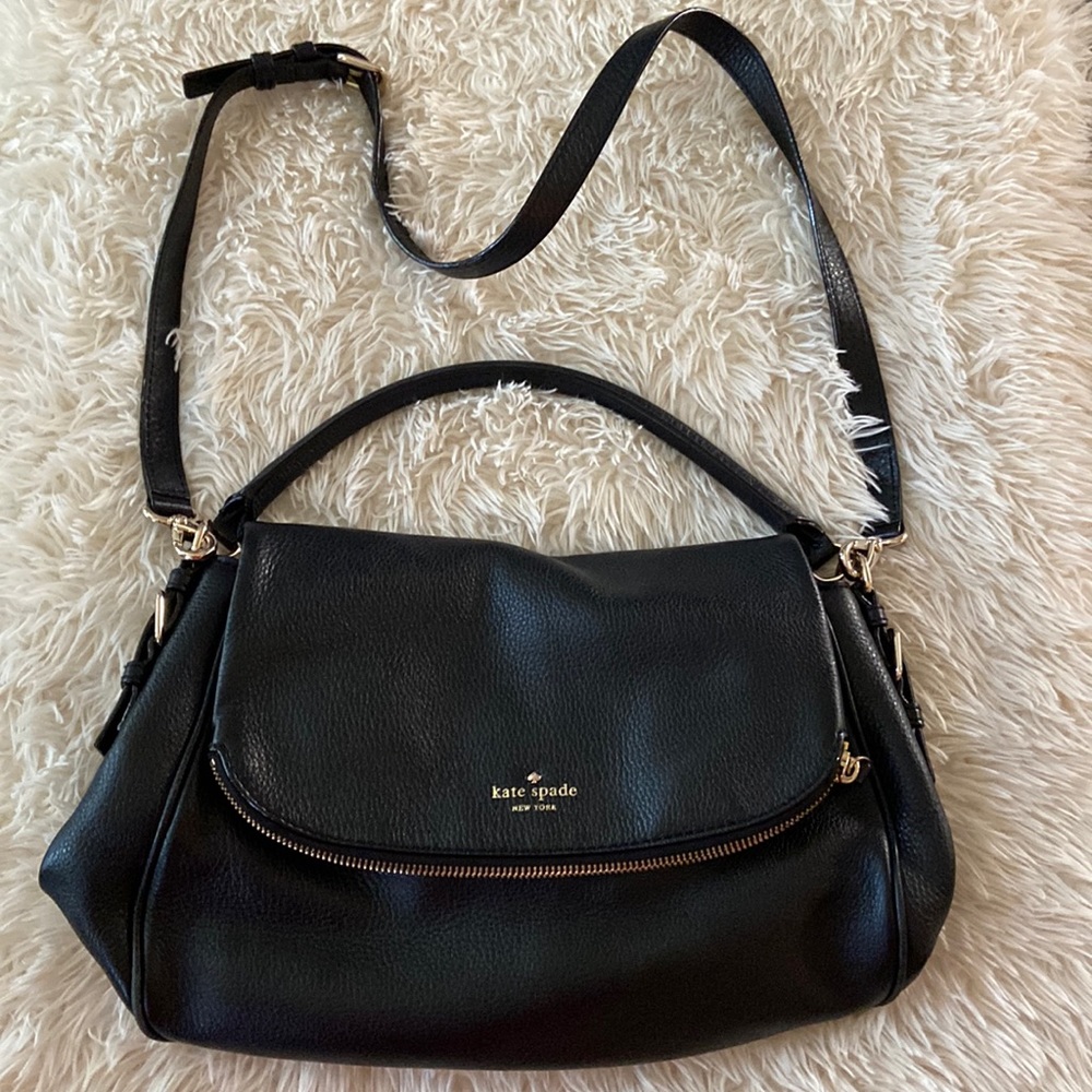 Kate Spade Jackson black leather crossbody